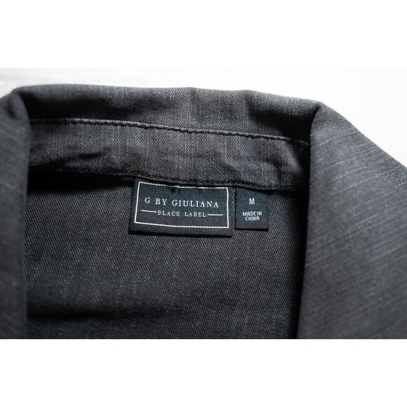 G by Giuliana Denim Jean jacket new motorcycle Moto rock punk goth emo gray M - Picture 3 of 5